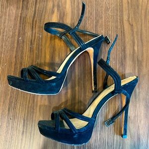 Schutz Black Suede Heels